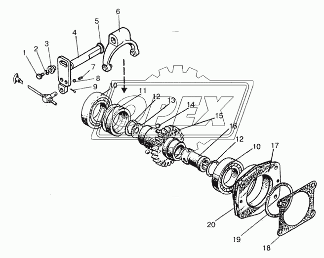 822-4604010 Привод насосов с НШ32 в сборе, МТЗ-822 МТЗ РУП